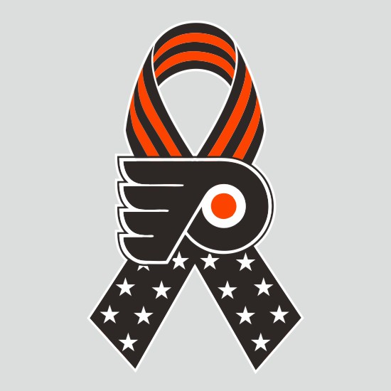 Philadelphia Flyers Ribbon American Flag logo iron on paper